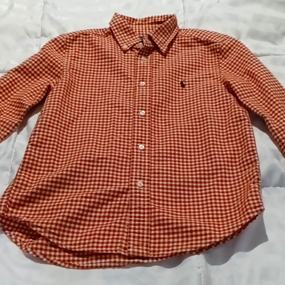 Ralph Lauren Oxford, Kids size 7, Orange&White